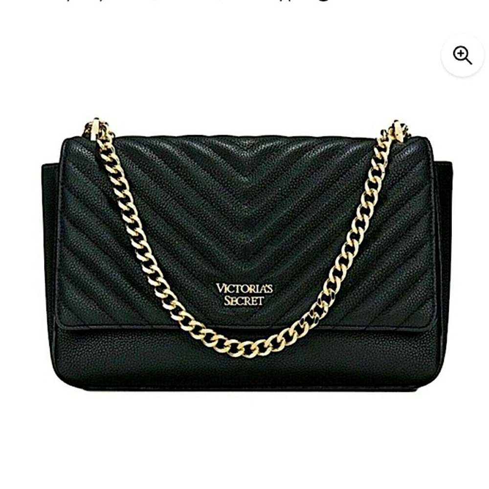 Victoria's Secret Black Quilted Chain Bag